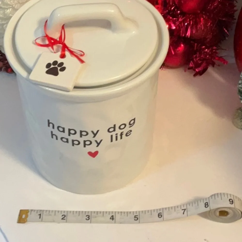 PEACE LOVE WORLD HOME TREATS JAR FOR PETS NWOT